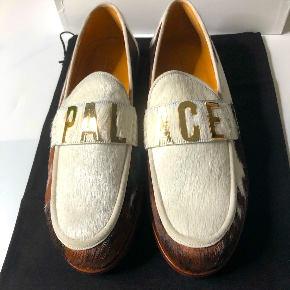 Palace Men 10.5 Faux Pony Loafer Shoes w/ Dustbag